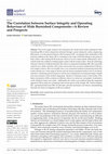 Research paper thumbnail of The Correlation between Surface Integrity and Operating Behaviour of Slide Burnished Components—A Review and Prospects