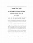 Research paper thumbnail of Walk The Wok, With The Noodle Poodle