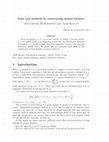 Research paper thumbnail of Some new methods for constructing normal numbers