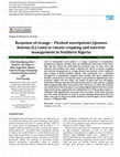 Research paper thumbnail of Response of orange -Fleshed sweetpotato (Ipomea batatas (L) Lam) to ratoon cropping and nutrient management in Southern Nigeria