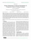 Research paper thumbnail of Energy Optimization in Software Development: A Comparative Study of Sorting Techniques