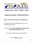 Research paper thumbnail of Student Name: Quist Mirable Jethro Student ID Number: UPD83536CI92754 Major: Post Doctorate Degree in Civil Engineering COURSE NAME: Project Management for Rural and