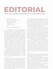 Research paper thumbnail of Editorial - Entre voos e prisões, os desafios de um antirracismo ético