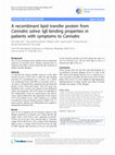 Research paper thumbnail of A recombinant lipid transfer protein from Cannabis sativa: IgE-binding properties in patients with symptoms to Cannabis