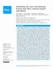 Research paper thumbnail of Identifying risk zones and landscape features that affect common leopard depredation