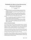 Research paper thumbnail of Modelado de datos la importancia de la dimensión del tiempo