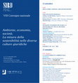 Research paper thumbnail of VIII Convegno nazionale SIRD: "Ambiente, economia, società. La misura della sostenibilità nelle diverse culture giuridiche"