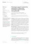 Research paper thumbnail of Phenotypic assay for cytotoxicity assessment of Balamuthia mandrillaris against human neurospheroids