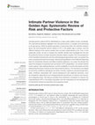 Research paper thumbnail of Intimate Partner Violence in the Golden Age: Systematic Review of Risk and Protective Factors