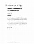 Research paper thumbnail of Adventurers, foreign women and masculinity in the Colombian Wars of Independence