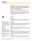 Research paper thumbnail of Prevalence and Risk Factors of Violence by Psychiatric Acute Inpatients: A Systematic Review and Meta-Analysis