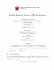 Research paper thumbnail of Partial sums of powers of prime factors