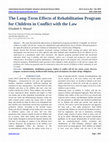 Research paper thumbnail of The Long-Term Effects of Rehabilitation Program for Children in Conflict with the Law