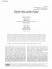 Research paper thumbnail of Measuring Student Learning in Technical Programs