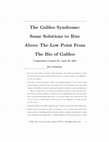 Research paper thumbnail of The Galileo Syndrome: Some Solutions to Rise Above The Low Point From The Bio of Galileo