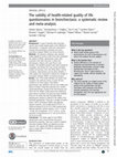 Research paper thumbnail of The validity of health-related quality of life questionnaires in bronchiectasis: a systematic review and meta-analysis