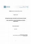 Research paper thumbnail of Entrepreneurship, Innovation and Economic Growth: Evidence from GEM data