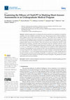 Research paper thumbnail of Examining the Efficacy of ChatGPT in Marking Short-Answer Assessments in an Undergraduate Medical Program