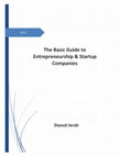 Research paper thumbnail of The Basic Guide to entrepreneurship & startup companies