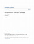 Research paper thumbnail of Law of Bargaining: The Law of Bargaining