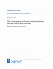 Research paper thumbnail of The Development of Platonic Studies in Britain and the Role of the Utilitarians