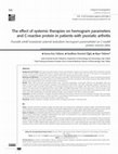 Research paper thumbnail of The effect of systemic therapies on hemogram parameters and C-reactive protein in patients with psoriatic arthritis