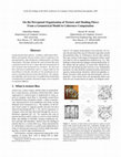 Research paper thumbnail of On the perceptual organization of texture and shading flows: from a geometrical model to coherence computation