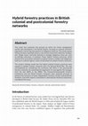 Research paper thumbnail of Hybrid forestry practices in British colonial and postcolonial forestry networks