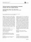 Research paper thumbnail of Nitrogen dynamics and phytoplankton community structure: the role of organic nutrients