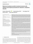 Research paper thumbnail of Behavioral avoidance predicts treatment outcome with exposure and response prevention for obsessive-compulsive disorder