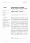 Research paper thumbnail of A gene regulatory network model that recovers the abaxial-adaxial polarity in Arabidopsis thaliana leaf primordium