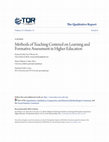 Research paper thumbnail of Methods of Teaching Centered on Learning and Formative Assessment in Higher Education