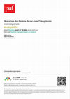 Research paper thumbnail of Mutation des formes de vie dans l'imaginaire contemporain