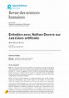 Research paper thumbnail of Entretien avec Nathan Devers sur Les Liens artificiels