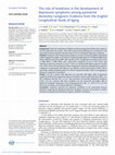 Research paper thumbnail of The role of loneliness in the development of depressive symptoms among partnered dementia caregivers: Evidence from the English Longitudinal Study of Aging