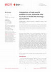 Research paper thumbnail of Integration of real-world evidence from different data sources in health technology assessment