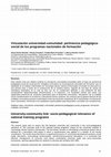 Research paper thumbnail of Vinculación universidad-comunidad: pertinencia pedagógica-social de los programas nacionales de formación