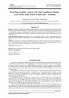 Research paper thumbnail of Road Slope Stability Analysis with Limit Equilibrium Method