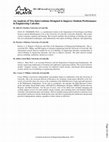 Research paper thumbnail of An Analysis of Two Interventions Designed to Improve Student Performance in Engineering Calculus