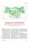 Research paper thumbnail of Anspruch und Realität. Vergabe von Aufträgen: sozial und ökologisch ist noch viel Luft nach oben