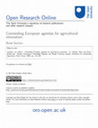 Research paper thumbnail of Contending European agendas for agricultural innovation