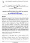 Research paper thumbnail of TEACHERS PEDAGOGICAL CONTENT KNOWLEDGE AS CORRELATE OF STUDENTS' PERFORMANCE IN READING COMPREHENSION IN GOMBE STATE, NIGERIA