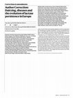 Research paper thumbnail of Author Correction: Dairying, diseases and the evolution of lactase persistence in Europe