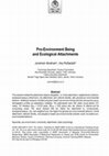 Research paper thumbnail of Pro-Environment Being Ecological Attachments