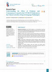 Research paper thumbnail of Understanding the Effect of Problems and Consequences Caused by the COVID-19 Outbreak on the Clinical Activities of Speech-language Pathologists