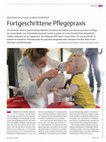 Research paper thumbnail of Fortgeschrittene Pflegepraxis : Workshadowing in einer Londoner Kinderklinik