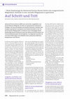 Research paper thumbnail of Auf Schritt und Tritt : Work-Shadowings bei Advanced Practice Nurses bieten eine ausgezeichnete Möglichkeit, Einblicke in eine vertiefte Pflegepraxis zu gewinnen