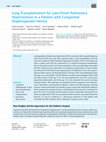 Research paper thumbnail of Lung Transplantation for Late-Onset Pulmonary Hypertension in a Patient with Congenital Diaphragmatic Hernia