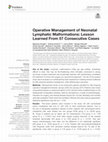 Research paper thumbnail of Operative Management of Neonatal Lymphatic Malformations: Lesson Learned From 57 Consecutive Cases