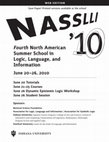 Research paper thumbnail of North American Summer School in Logic, Language, and Information 2010 program